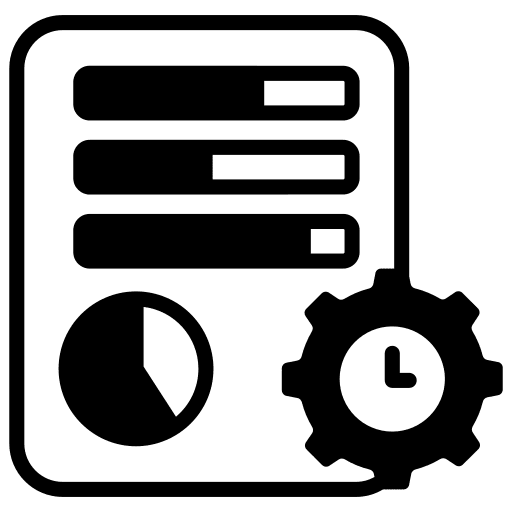 Productivity graph profits chart icon