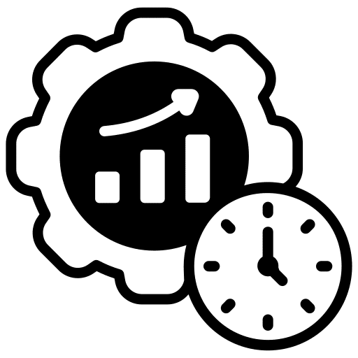 Time management time manager hour glass time and date icon