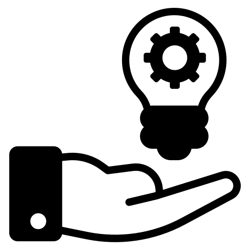 Idea setting business and finance gear icon