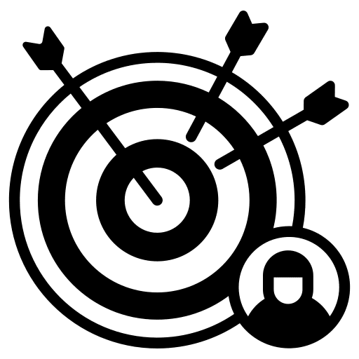 Performance work office target icon