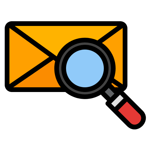 Search mail magnifying glass search mail interface icon