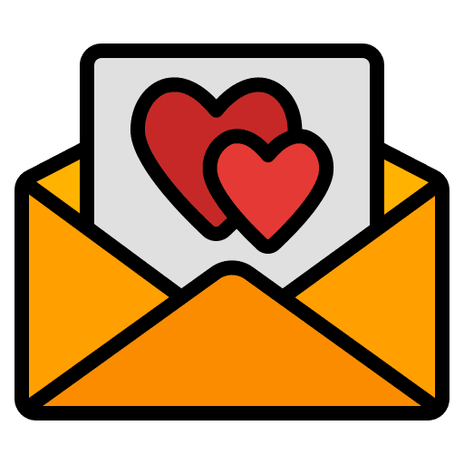 Love letter heart email love and romance icon Love letter heart email love and romance icon