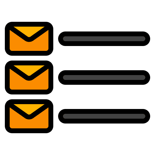 Mail list communications marketing ui icon Mail list communications marketing ui icon