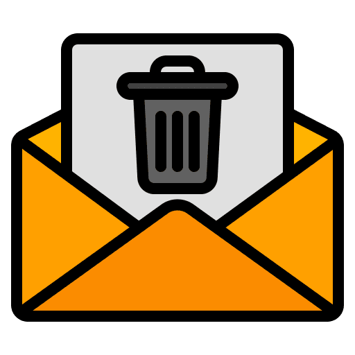 Trash letter delete message icon Trash letter delete message icon