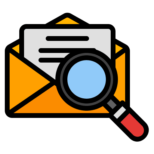 Search mail magnifying glass interface email icon Search mail magnifying glass interface email icon
