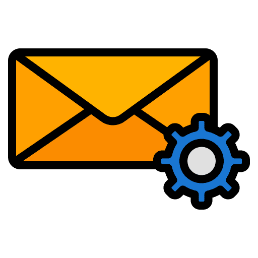 Setting gear setting mail icon Setting gear setting mail icon