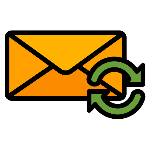 Synchronize mail envelope message icon Synchronize mail envelope message icon