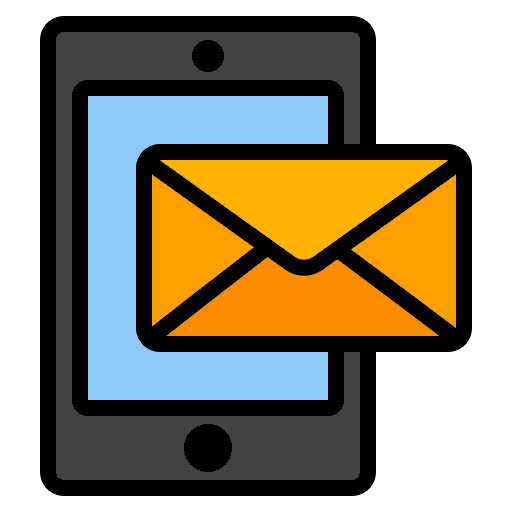 Tablet envelope communications message icon Tablet envelope communications message icon