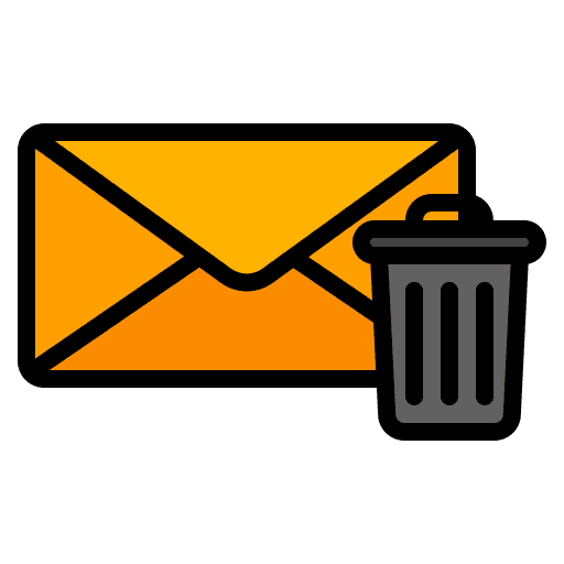 Trash email delete mail icon Trash email delete mail icon