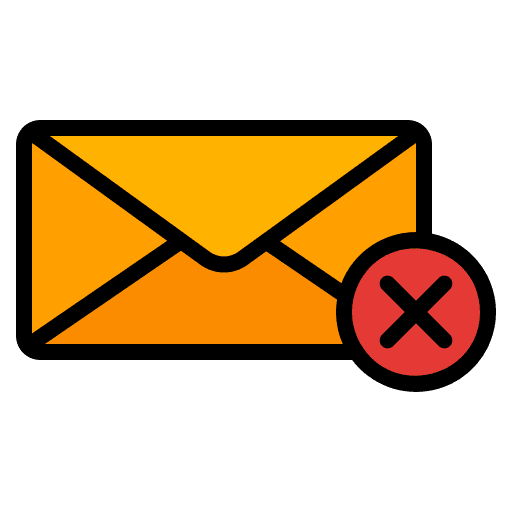 Delete email cross mark interface icon Delete email cross mark interface icon