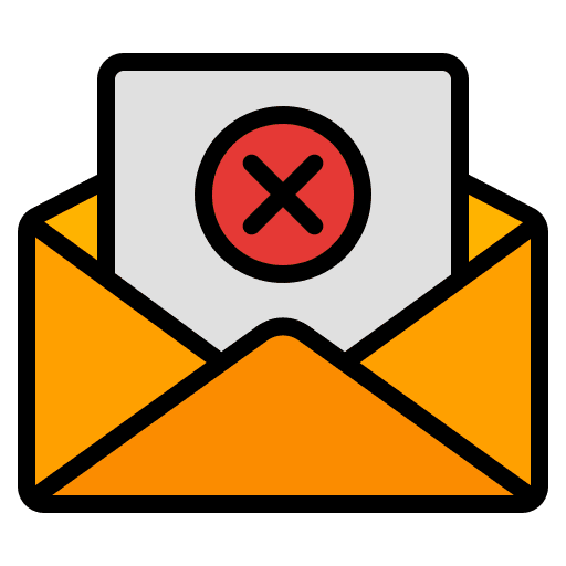 Delete message cross mark envelope icon Delete message cross mark envelope icon