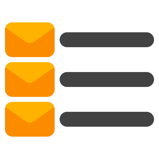 Mail list interface marketing ui icon Mail list interface marketing ui icon