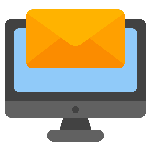 Computer communications envelope electronics icon Computer communications envelope electronics icon