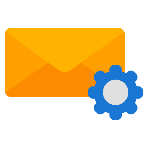 Setting management mail gear icon Setting management mail gear icon