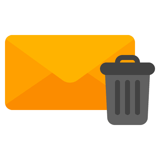 Trash trash message envelope icon Trash trash message envelope icon