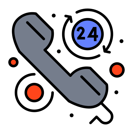 24 hours call delivery service icon 24 hours call delivery service icon