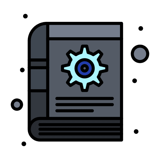 Book setting mechanic education icon