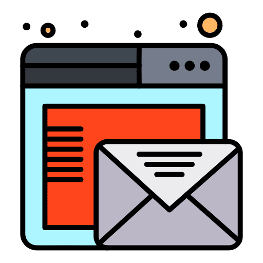 Browser website domain contact us icon