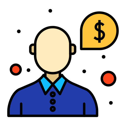 Money people time speech bubble icon Money people time speech bubble icon