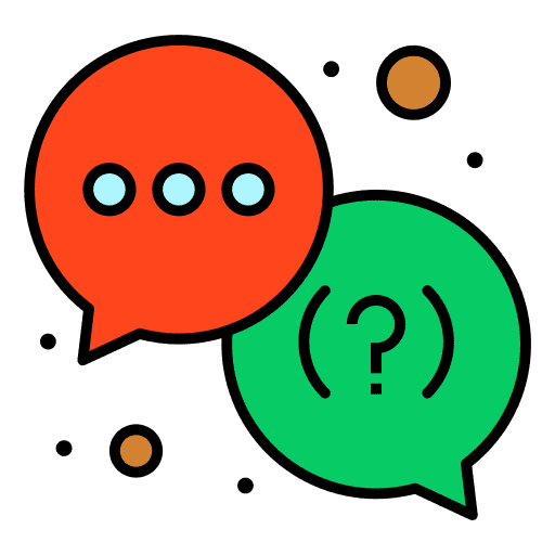 Question technical support conversation help icon Question technical support conversation help icon