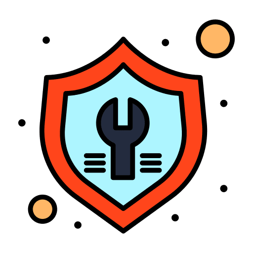 Repair gear cogwheel wrench icon