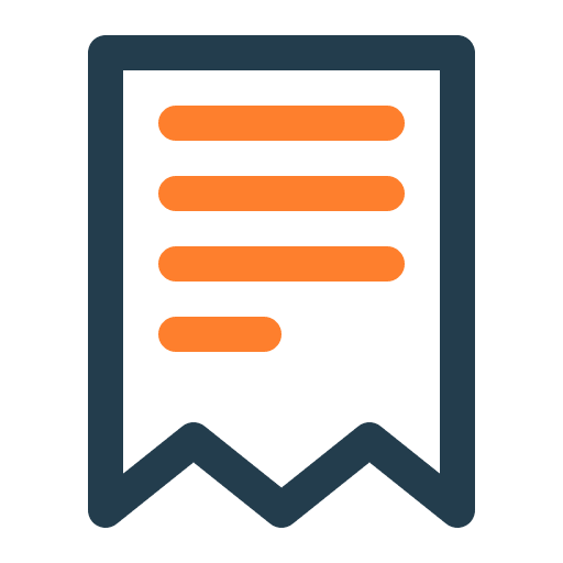 Bill ecommerce tax invoice icon