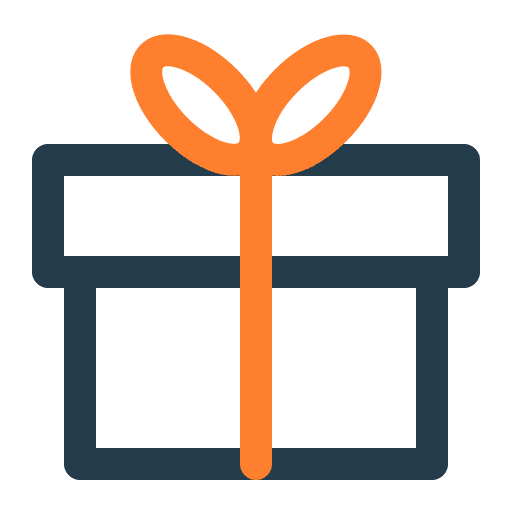 Gift box online shopping package ecommerce icon
