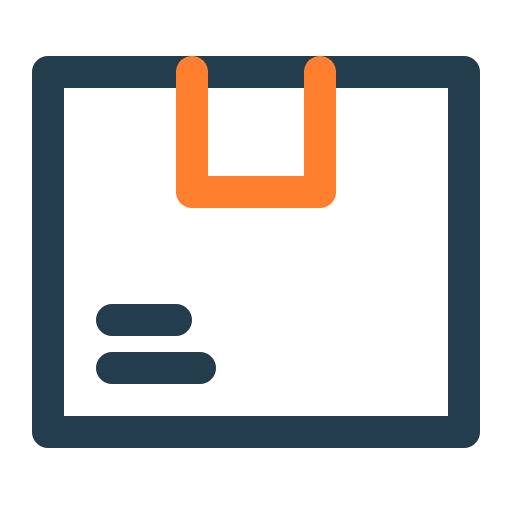 Package box delivery online shop parcel icon