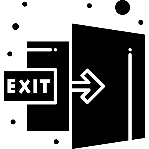 Exit logout exit signaling icon