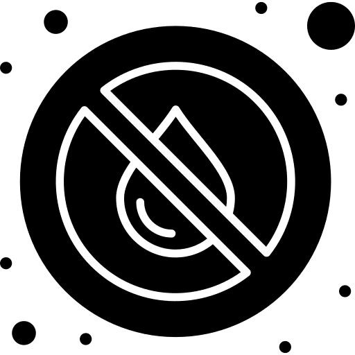 No water signaling water drop no liquids icon