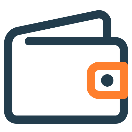 Wallet currency payment online shopping icon Wallet currency payment online shopping icon