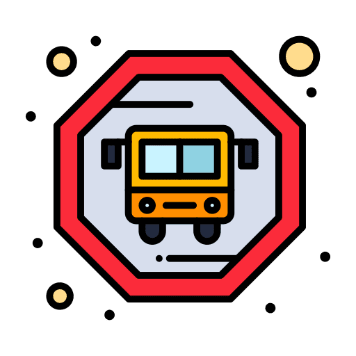 Bus stop signaling transportation station icon Bus stop signaling transportation station icon