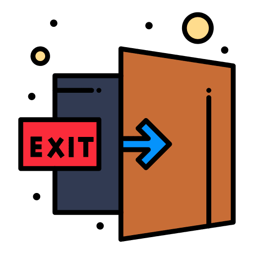 Exit signaling exit ui icon