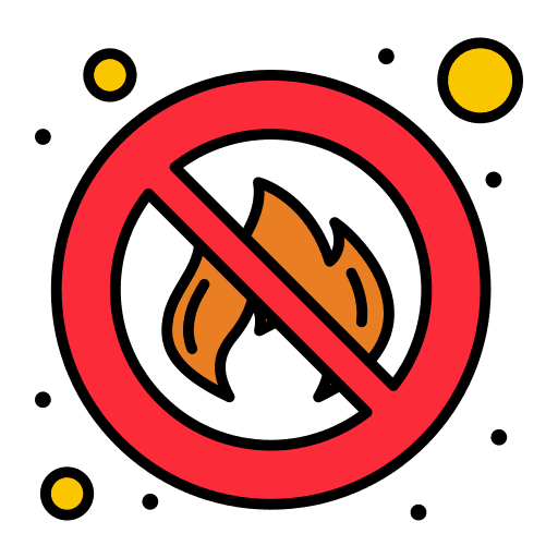No fire danger forbidden flame icon