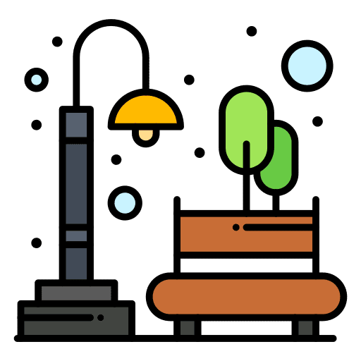 Park signaling sitting natural park icon