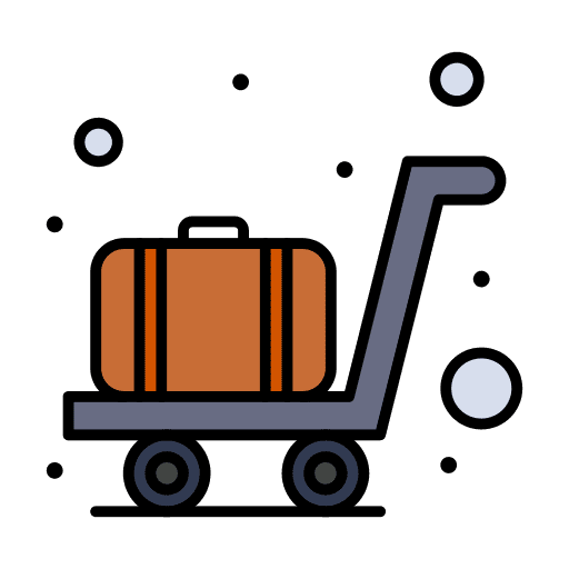 Luggage baggage travel trolley icon Luggage baggage travel trolley icon