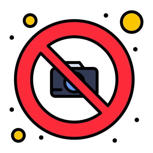 No camera not allowed signaling prohibition icon No camera not allowed signaling prohibition icon
