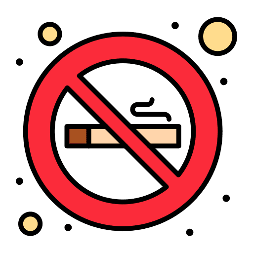 No smoking signaling cigarette not allowed icon No smoking signaling cigarette not allowed icon