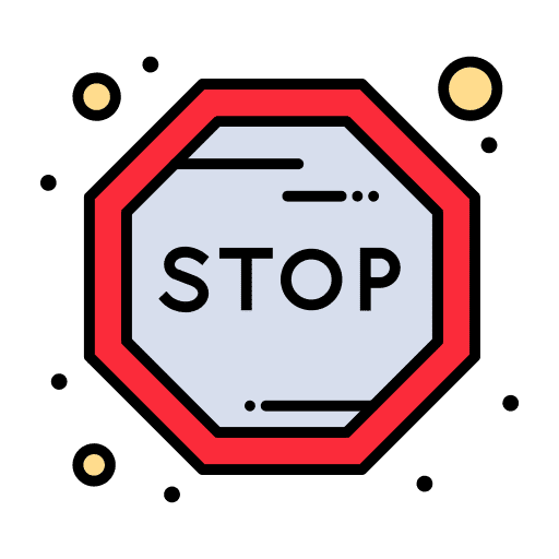 Stop video player square signaling icon Stop video player square signaling icon