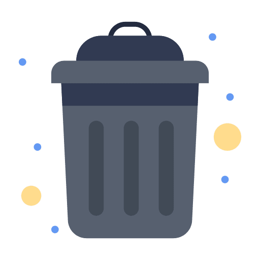 Dustbin trash bin garbage remove icon