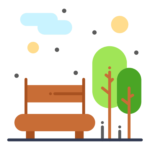 Park architecture and city leisure relax icon
