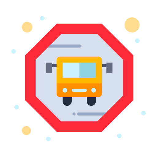 Bus stop transportation signaling urban icon Bus stop transportation signaling urban icon