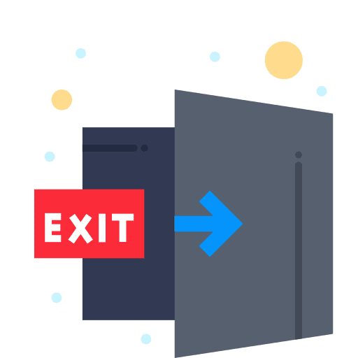 Exit signaling right arrow log out icon