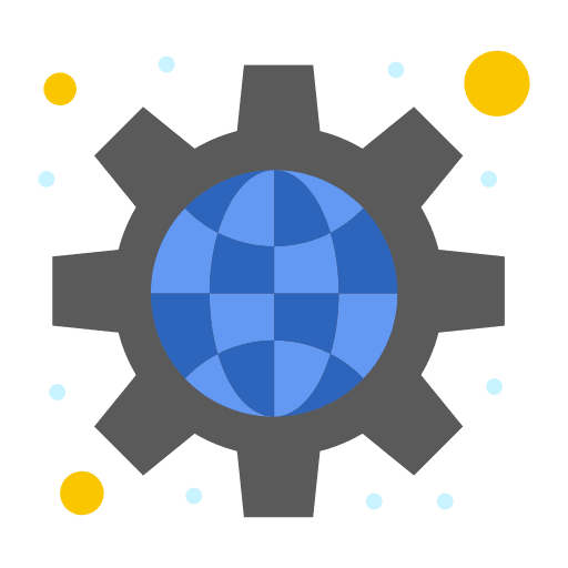 Setting globe grid ui signaling icon Setting globe grid ui signaling icon