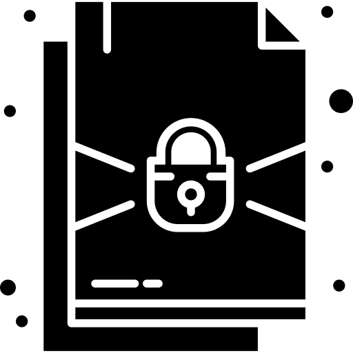 Document password lock privacy icon Document password lock privacy icon