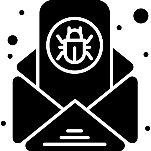 Email bug virus malware icon Email bug virus malware icon