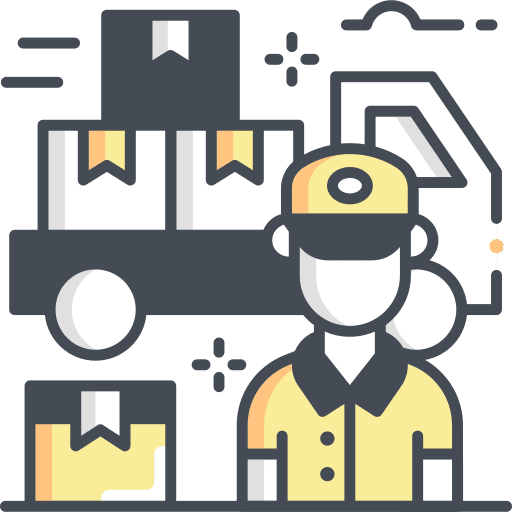 Delivery boy delivery courier package courier icon