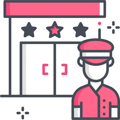 Doorman man bellboy service icon