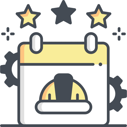 Labor day helmet worker schedule icon Labor day helmet worker schedule icon