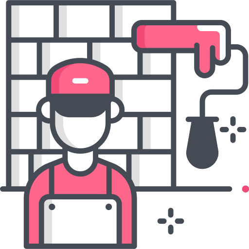 Painter labor day worker professions and jobs icon